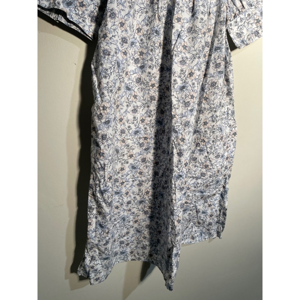 J.Crew Cotton Poplin Shift Dress in Floral Vines Size Medium Feminine‎ Dainty - Picture 4 of 8